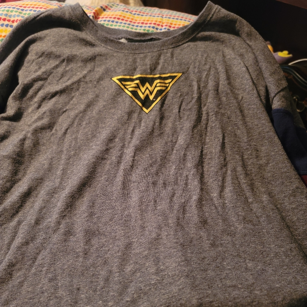 Wonder Woman color block crop sweatshirt plus sized 2 2xl